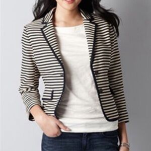 NWT Loft Striped Navy Blazer